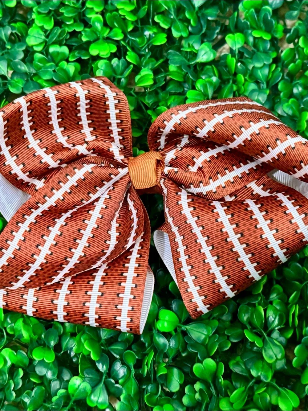 Football Hair Bow for Girls